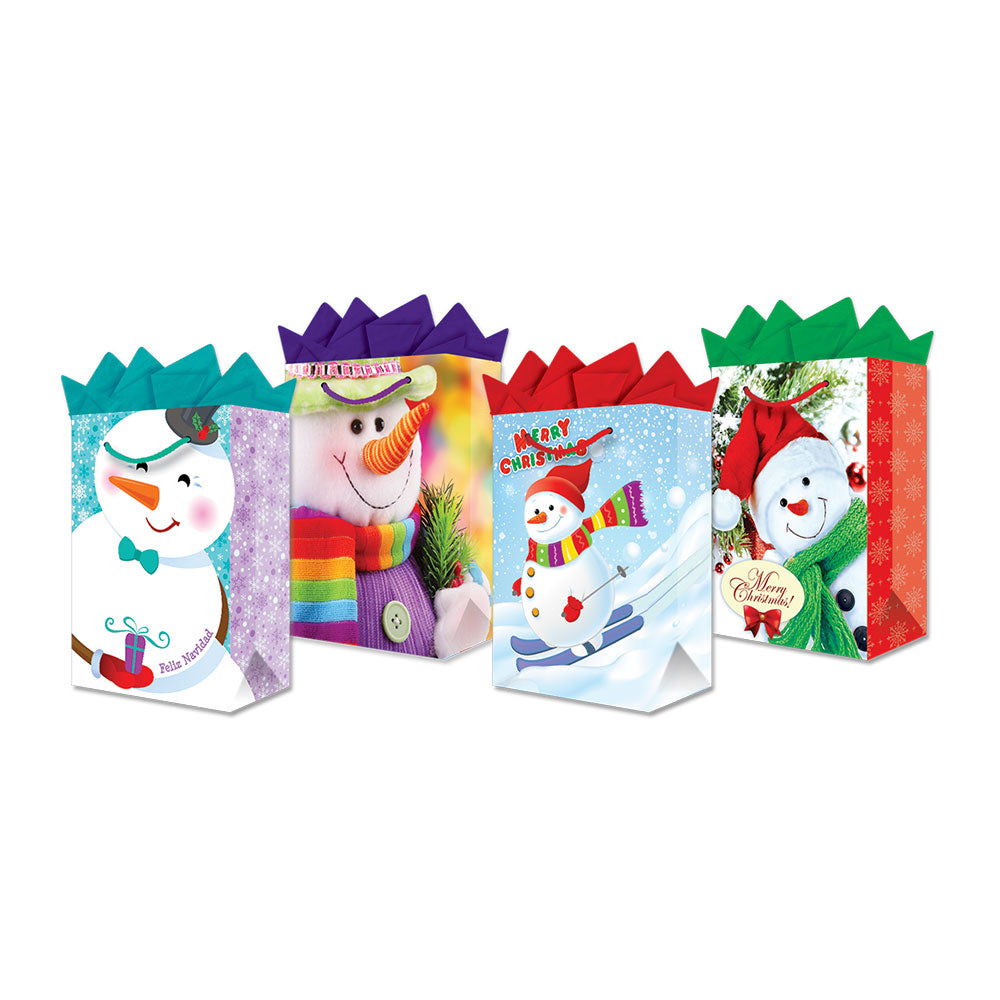 BOLSA DE REGALO NAVIDEÑA MINI MONOS MUÑECOS DE NIEVE MOD.246 GRANMARK