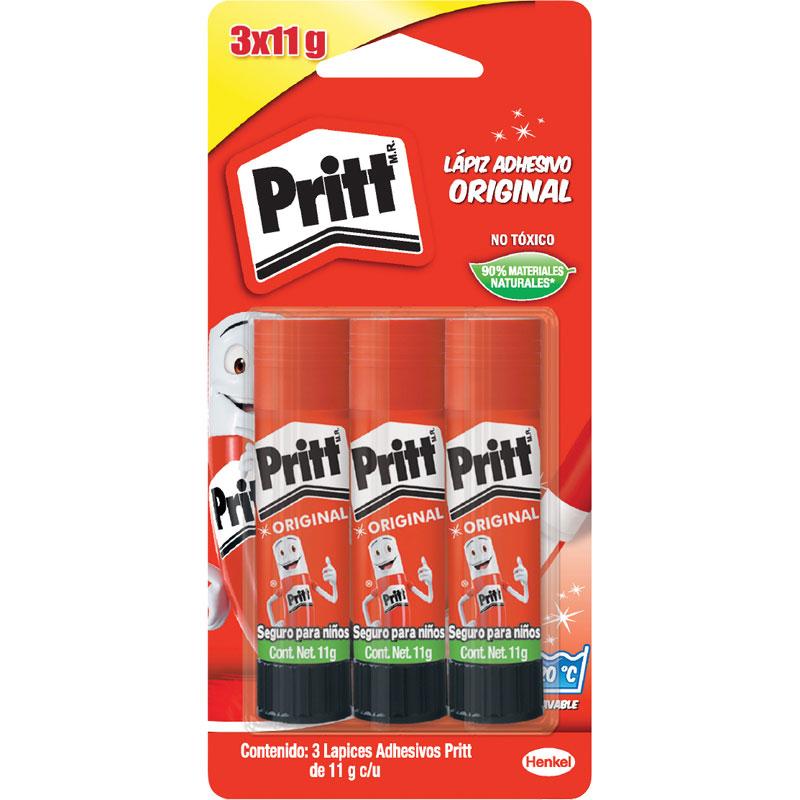 Lápiz Adhesivo Blanco 11 grs Blíster 3 piezas Pritt Henkel