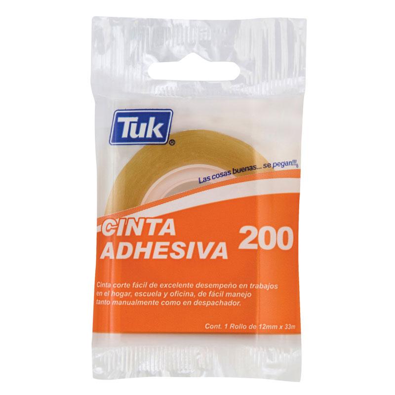 Cinta Adhesiva #200 Transparente 12 mm x 33 m Tuk