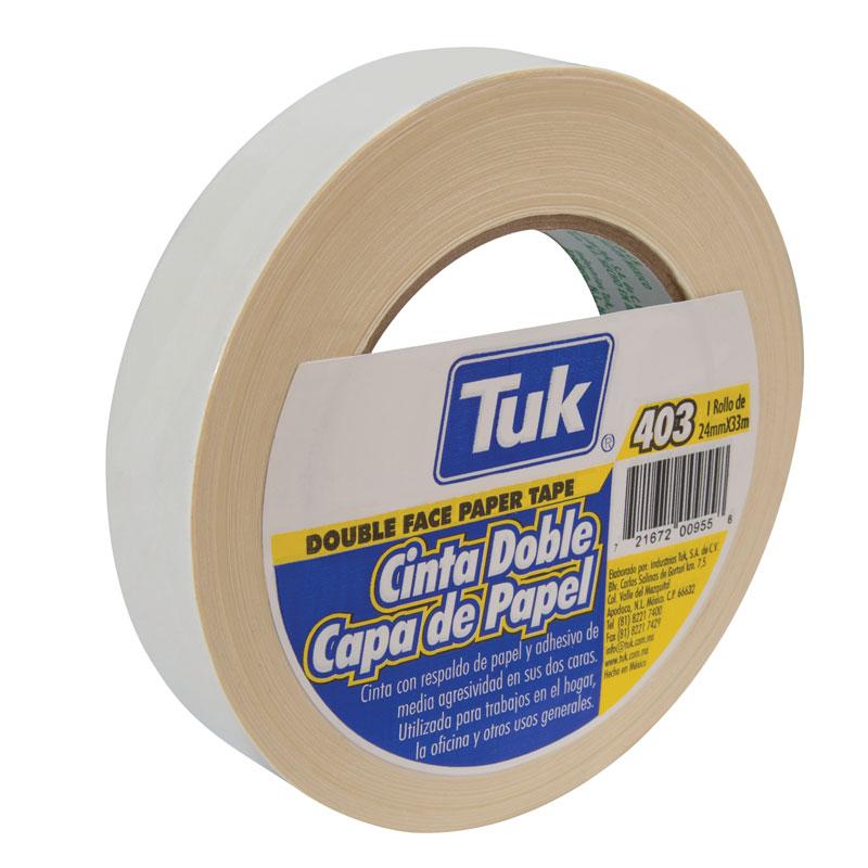 Cinta Doble Adhesivo 24 mm x 33 m Tuk