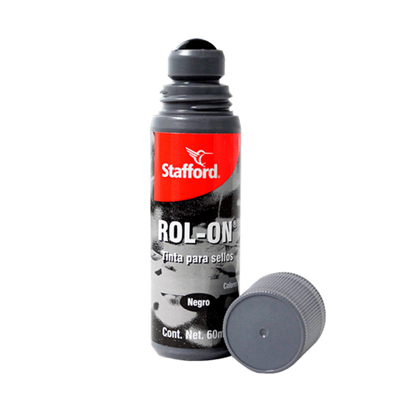 Tinta para Sellos 60 ml Negro Roll On Stafford Azor