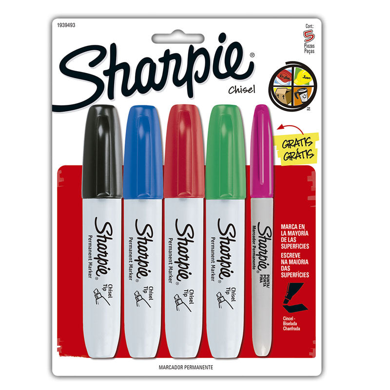 Marcador Permanente Surtido Básico C/4 piezas Más Punto Fino Sharpie Newell