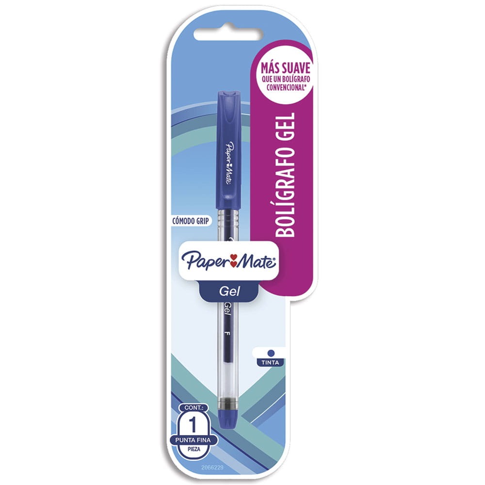 Bolígrafo Gel Azul Blíster 1 pz Papermate Blister Newell