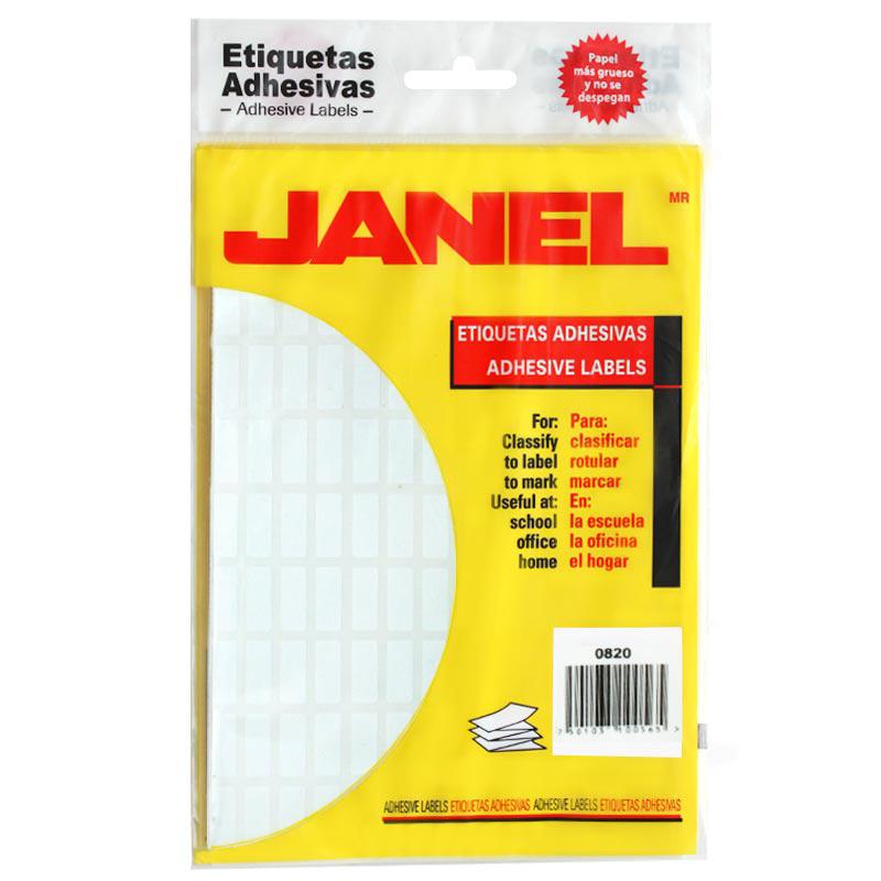 Etiqueta Adhesiva Econopack Blanca #4 8 x 20 mm Janel