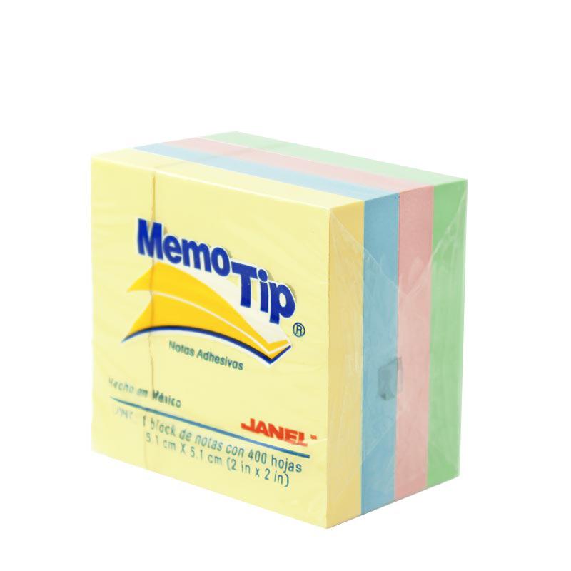 Nota Adhesiva 2 x 2 Memo Tip Cubo Pastel Janel