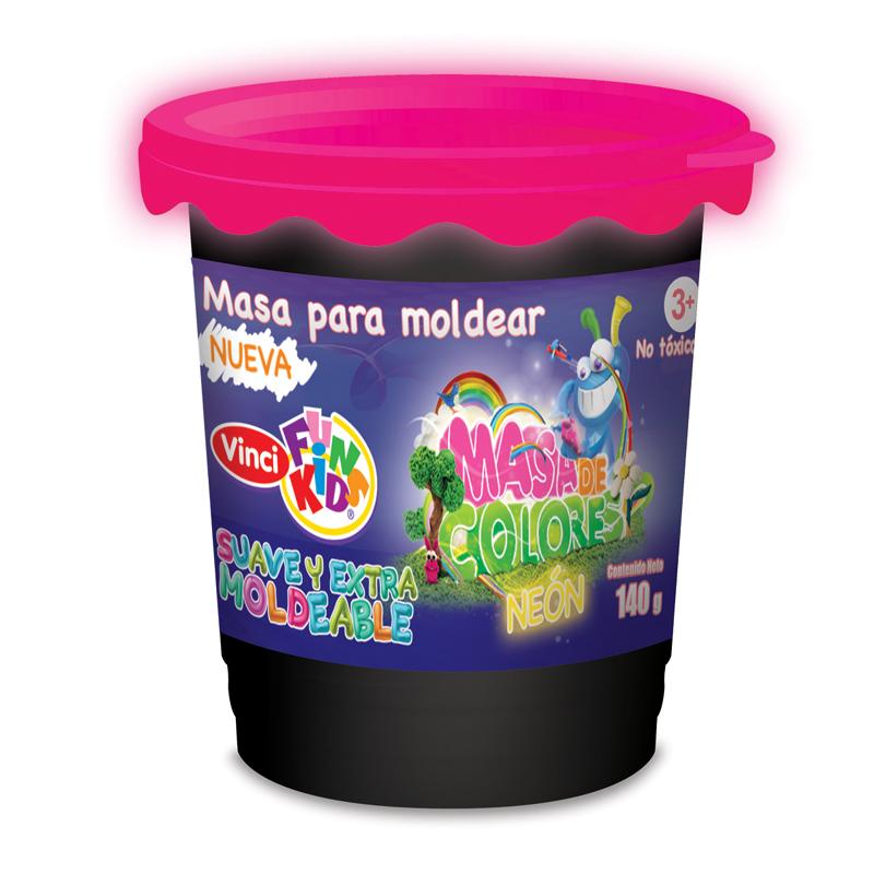 Masa P/Moldear Rosa Neón 140 grs Fun Kids Dixon