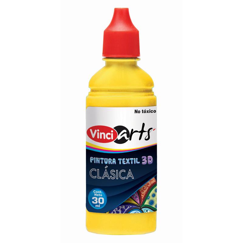 Pintura Textil Clásica Amarillo 30 ml Bote Vinci Dixon