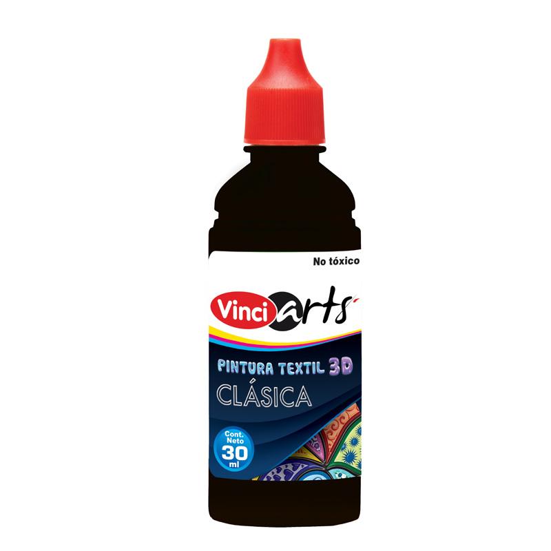 Pintura Textil Clásica Negro 30 ml Bote Vinci Dixon