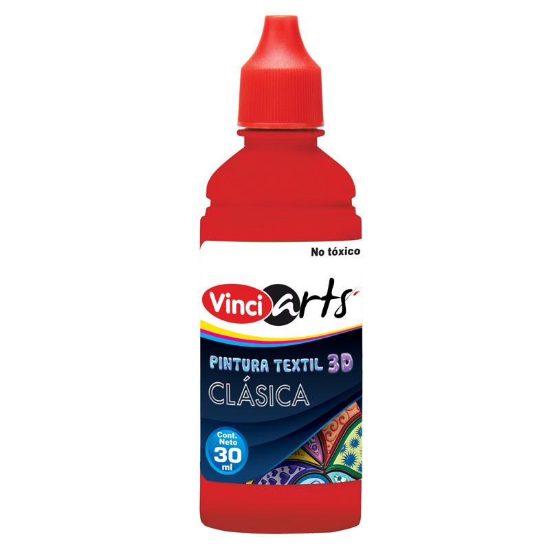 Pintura Textil Clásica Rojo 30 ml Bote Vinci Dixon