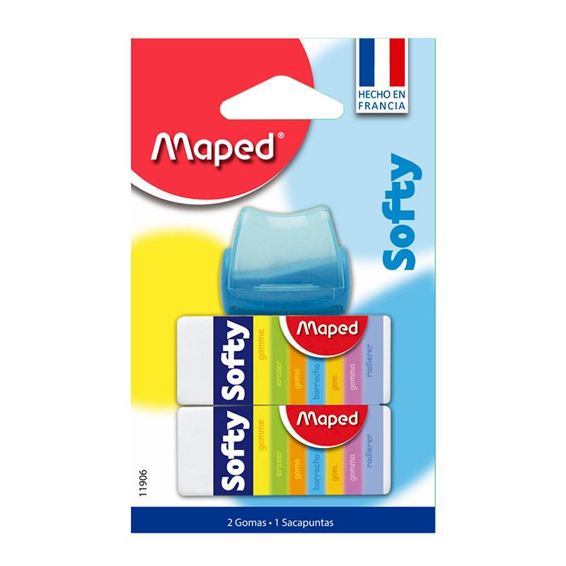 Borrador Migajon C/2 piezas Sacapuntas Softy Blister Maped