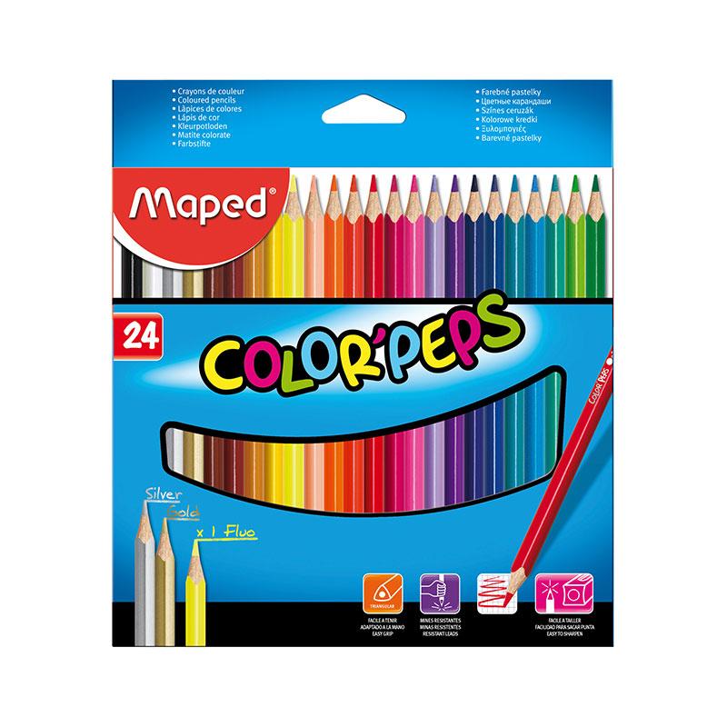 Colores Largos Redondos C/24 Colorpeps Maped