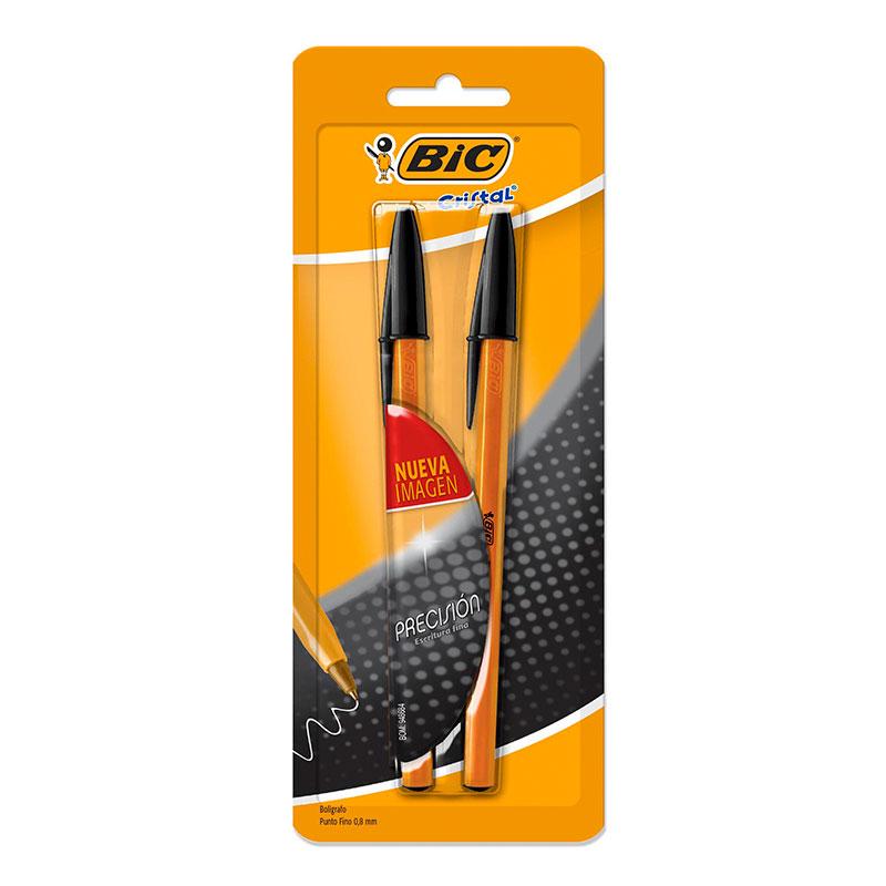 Bolígrafo Punta Fina Negro C/2 piezas Blíster Precision Bic