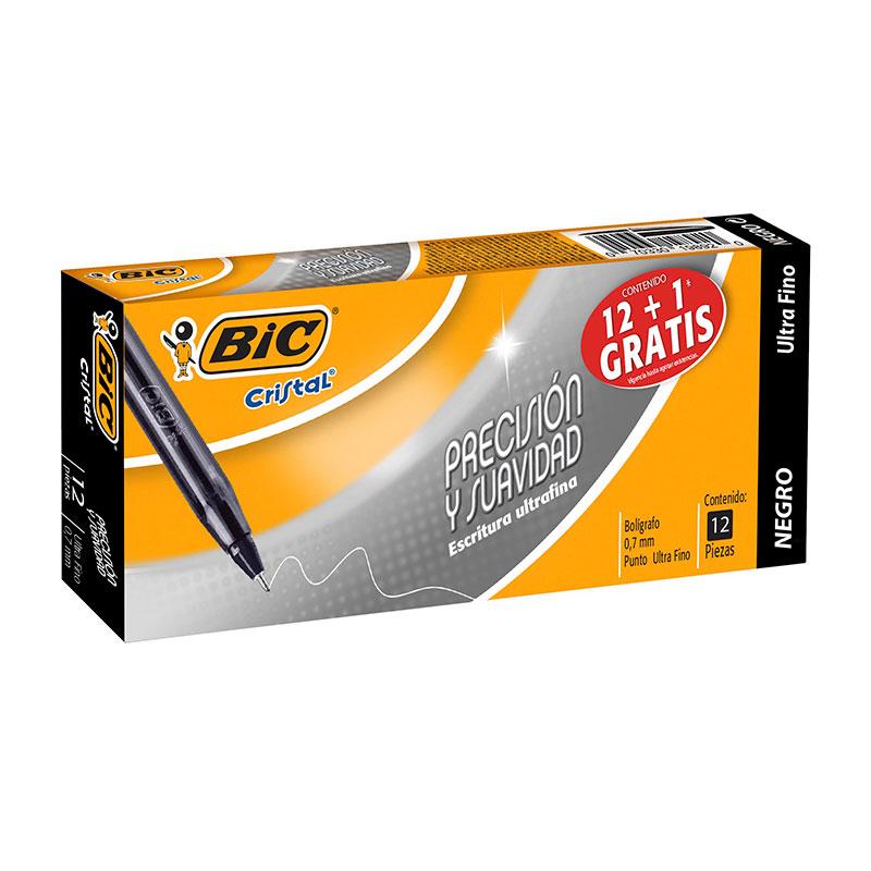 Bolígrafo Ultrafina Negro Precisión y Suavidad C/12 piezas Bic