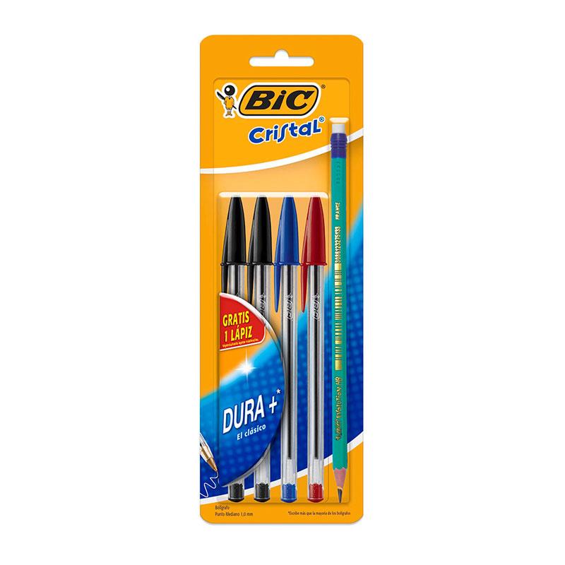 Bolígrafo Punto Medio Surtido Básico C/4 Dura Más Blíster Bic