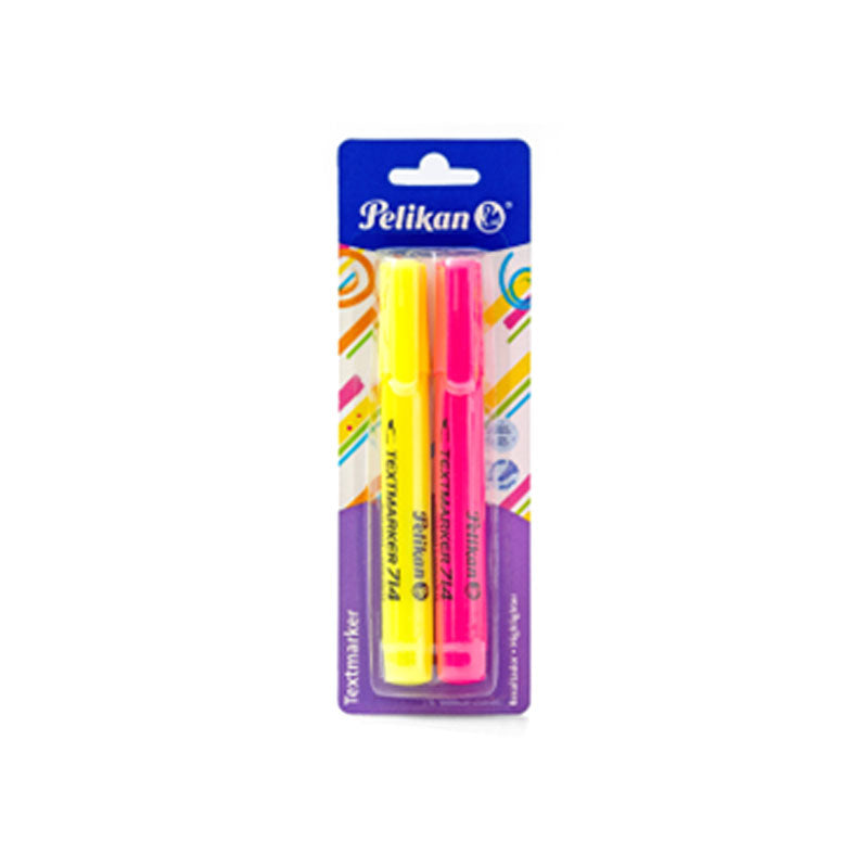 Marcatextos Amarillo y Rosa 714 Blister 2 piezas Pelikan