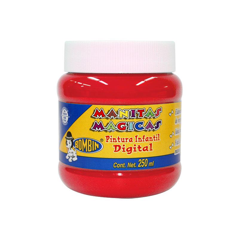 Pintura Digital Rojo 250 ml Manitas Mágicas Bombin Bote Rodin