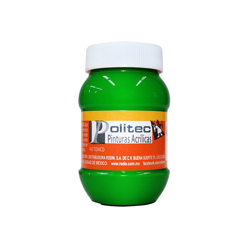 Pintura Acrilica Verde Obscuro 100 ml Politec Bote Rodin