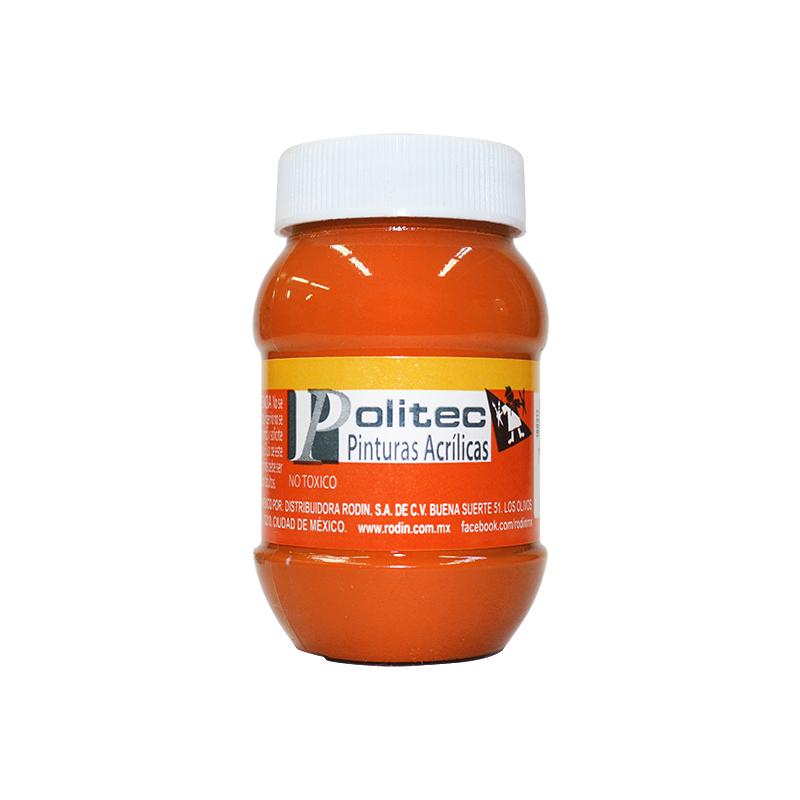 Pintura Acrilica Naranja 100 ml Politec Bote Rodin