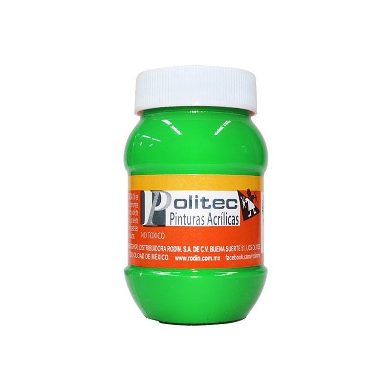 Pintura Acrílica Verde Claro 100 ml Politec Bote Rodin