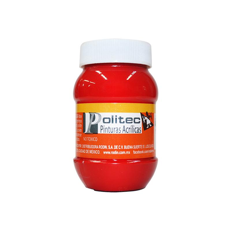 Pintura Acrílica Rojo 100 ml Politec Bote Rodin