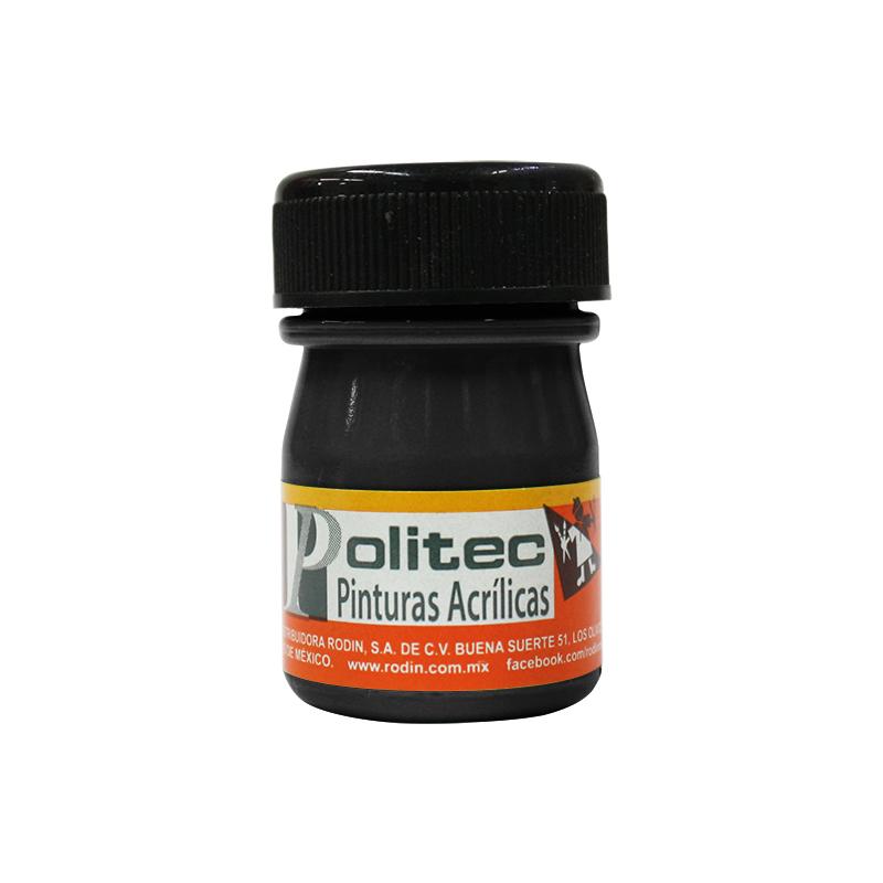 Pintura Acrilica Negro Intenso 20 ml Politec Bote Rodin