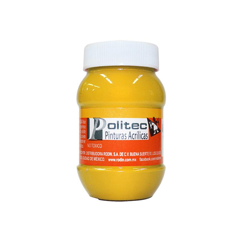 Pintura Acrílica Amarillo Medio 100 ml Politec Rodin