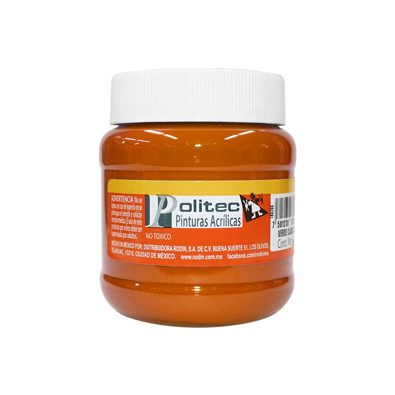 Pintura Acrílica Naranja 250 ml Politec Bote Rodin