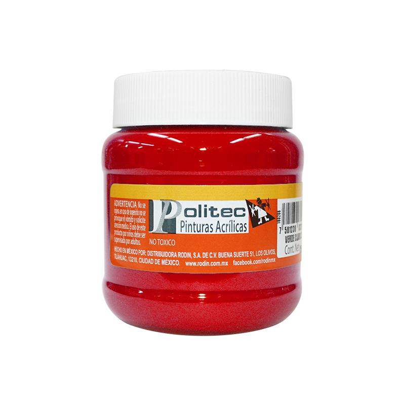 Pintura Acrílica Rojo 250 ml Politec Bote Rodin