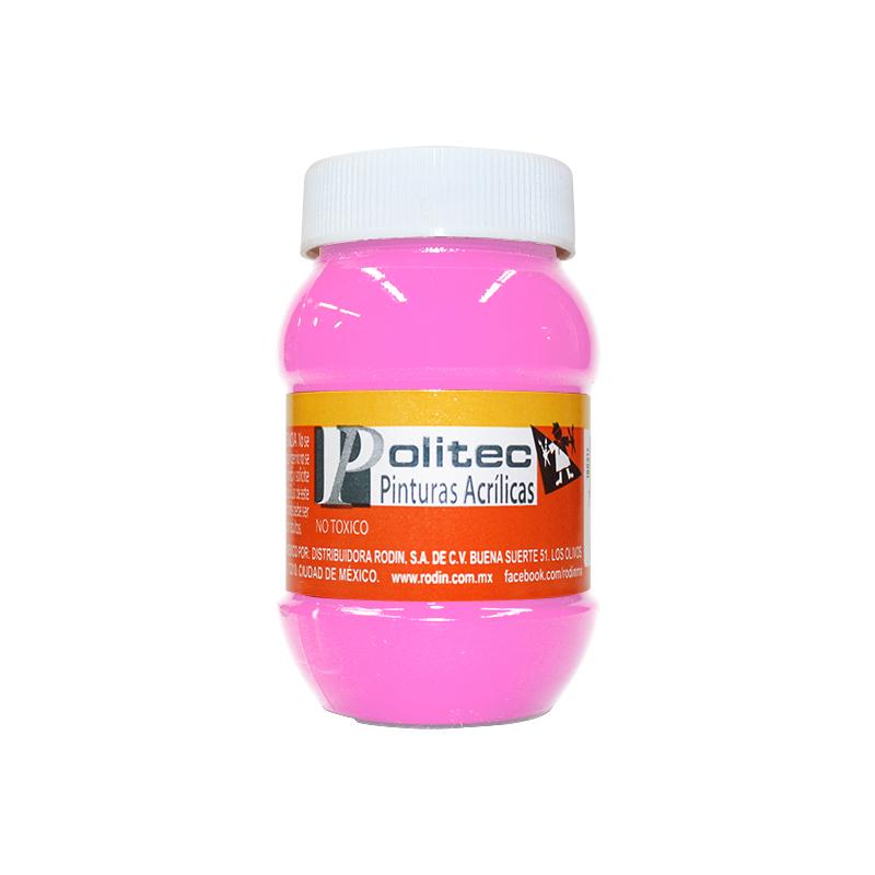 Pintura Acrilica Rosa Pastel 100 ml Politec Bote Rodin