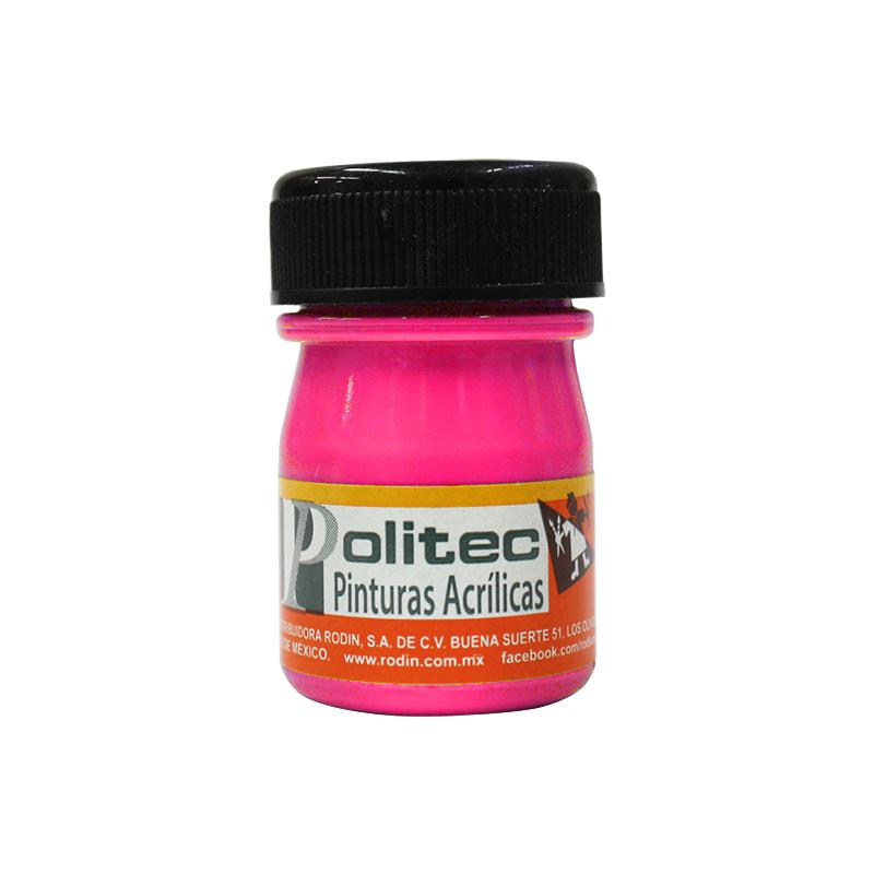 Pintura Acrílica Rosa Mexicano 20 ml Politec Bote Rodin