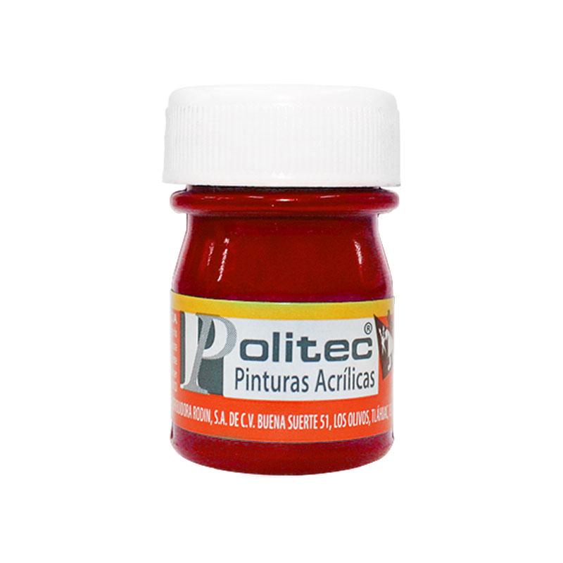 Pintura Acrilica Rojo Toludina 20 ml Politec Bote Rodin