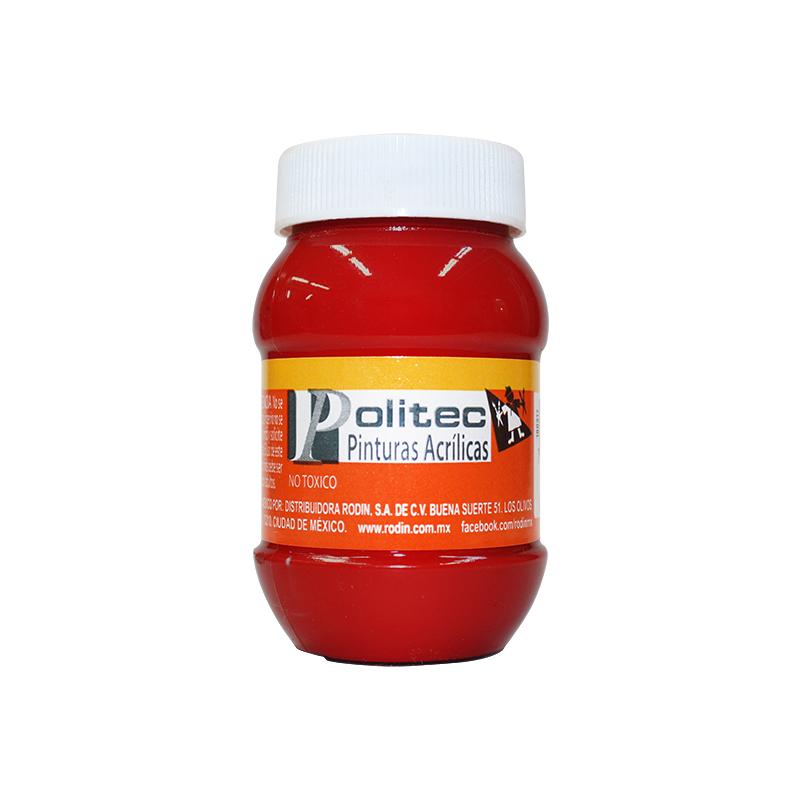 Pintura Acrilica Carmín 100 ml Politec Bote Rodin