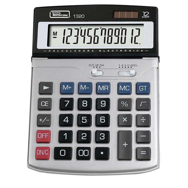 Calculadora Escritorio Plata 12 Dig Printaform