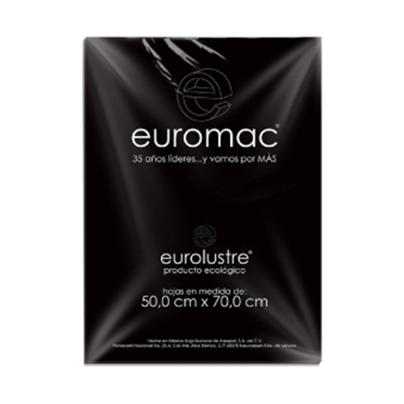 Papel Lustre Negro 50 x 70 cm Paquete/25 piezas Euromac Arpapel