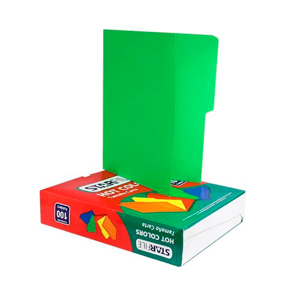 Folder Carta Verde 1 pieza Hot Colors