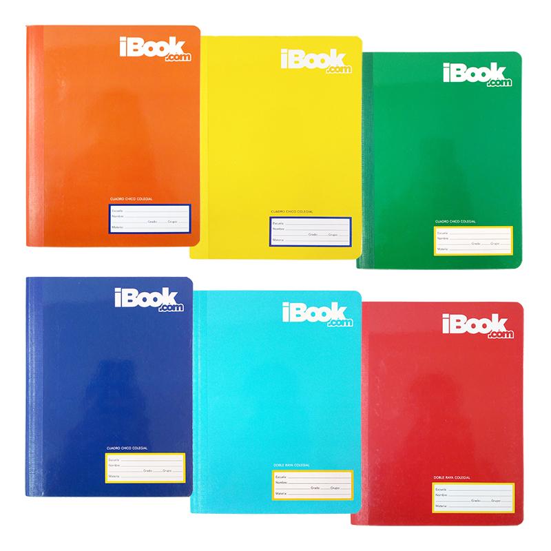 Cuaderno Cosido Colegial Cuadro Grande 100 hjs Ibook