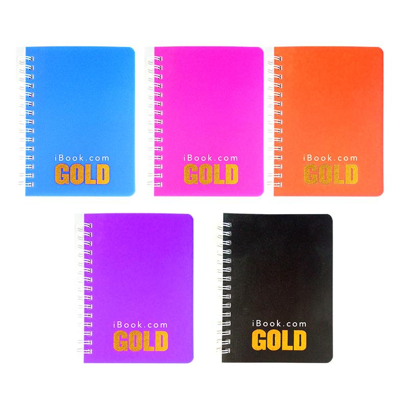 Cuaderno De Apuntes Doble Arillo Cuadro Grande 80 hjs Gold Ibook