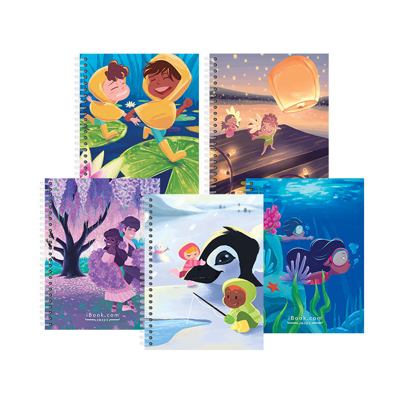 Cuaderno Profesional Doble Arillo Raya 100 hjs Sweet 2023 Ibook