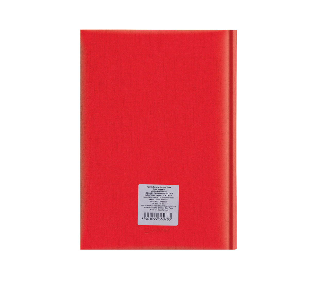 Agenda 2024 Diaria 14.5 x 20.5 cm Caribe Rojo Danpex