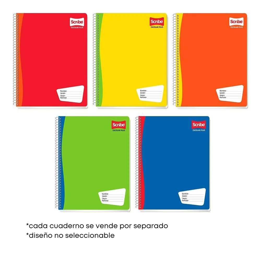 Cuaderno Profesional Espiral Cuadro Grande 100 hjs Escolar Plus Scribe