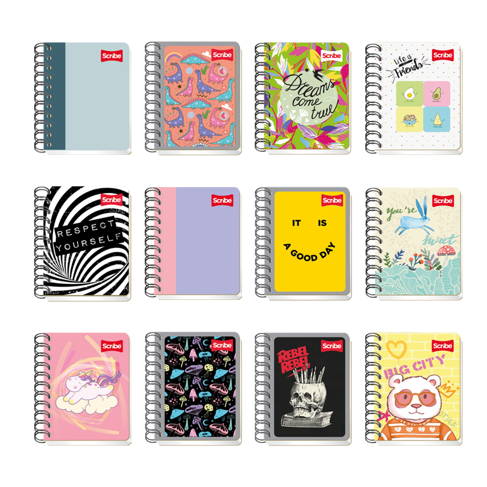 Cuaderno Espiral Raya 80 hjs Pocket Multilíneas Scribe