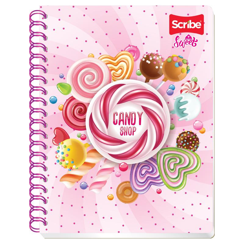 Cuaderno Profesional Doble Arillo Cuadro Grande 100 hjs Sweet Scribe