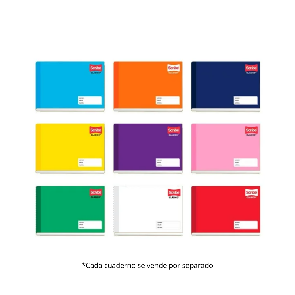 Cuaderno Cosido Forma Italiana Blanco 100 hjs Clásico Scribe