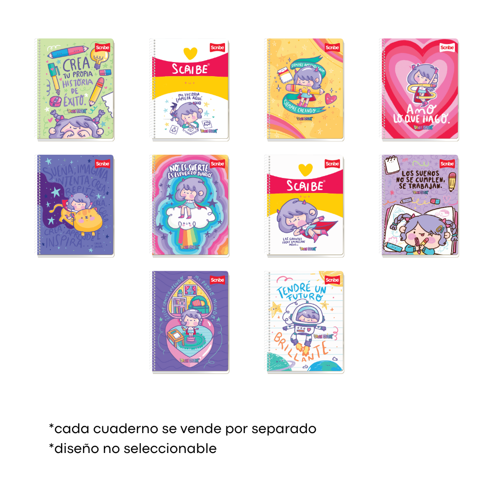 Cuaderno Profesional Espiral Cuadro Grande 90 hjs Vania Vachur