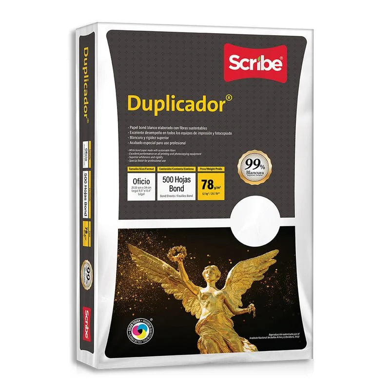 Papel Bond Blanco Oficio 500 hjs 75 grs Duplicador Scribe