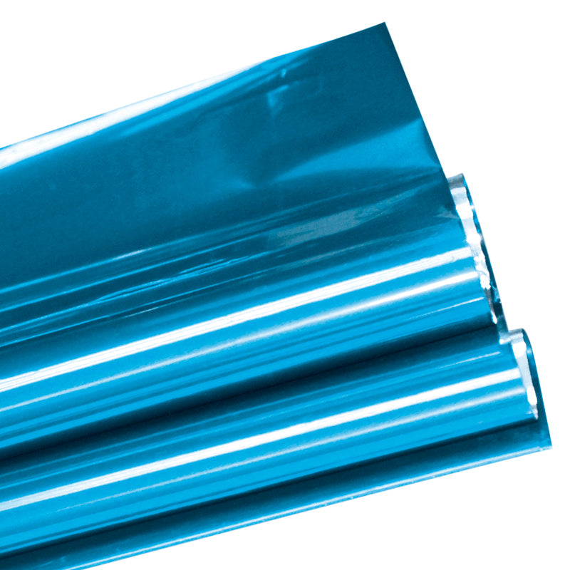 Papel Metalizado Liso Brillante Azul Celeste Pliego Janel