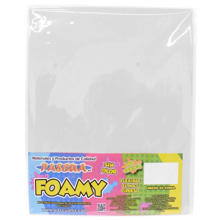 Foamy Liso Blanco Carta 5 piezas Pascua