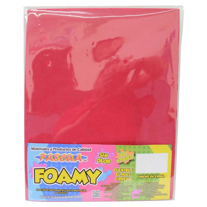 Foamy Liso Rojo Carta 5 piezas Pascua