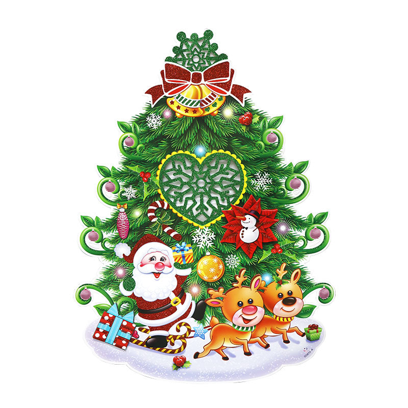 Adorno Navideño Carton Santa con Corazon 44 x 34 cm Itrade