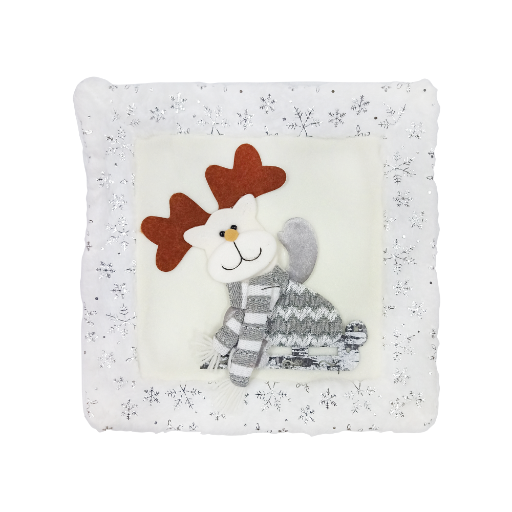 Funda Navideña para Almohada Plateada Varios Modelos Itrade